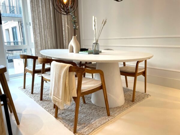 egg shape beton tafel | White - bogard 7