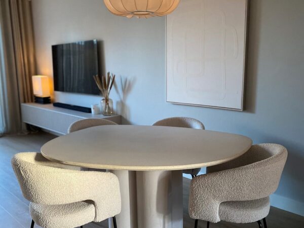 Bogard pebble beton tafel | White